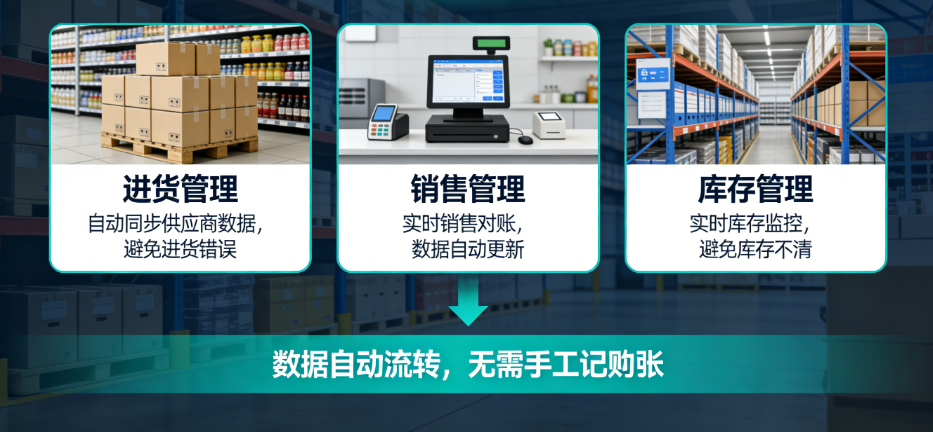 连锁零售门店进销存管理系统，进、销、存一步到位