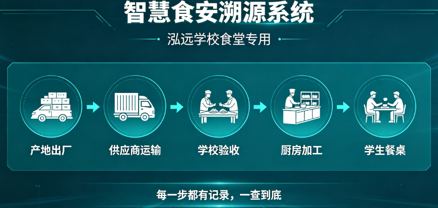 学校智慧食安溯源系统：全程可追溯