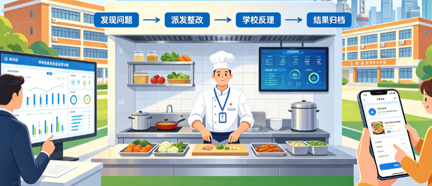 上海校园食安监管平台_区教育局、学校、家长三方协同