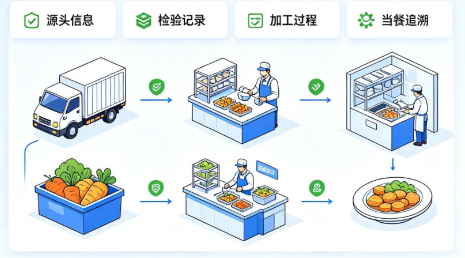 学校食堂食材溯源系统:从供应商到当餐菜品全链留痕