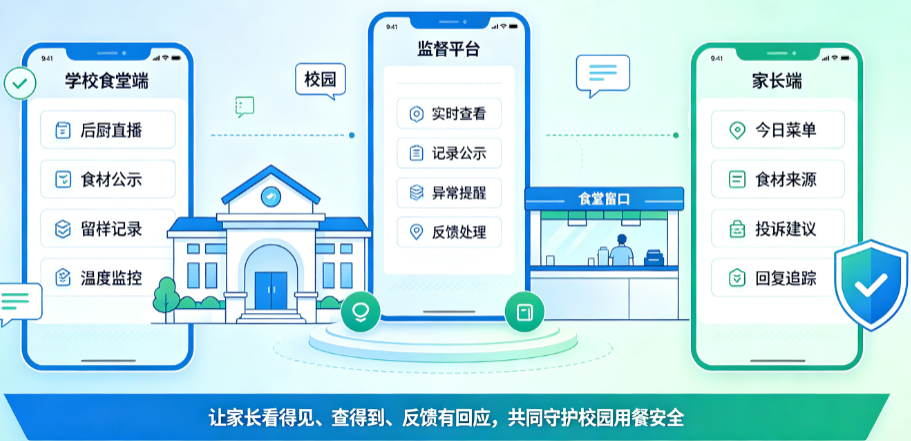 中小学食堂家长监督系统:扫码查看食材来源与检测结果