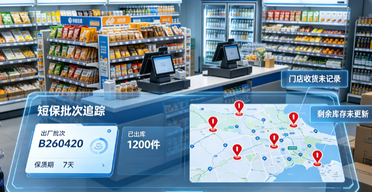短保零食批次查不到?食品溯源系统记录到门店流向