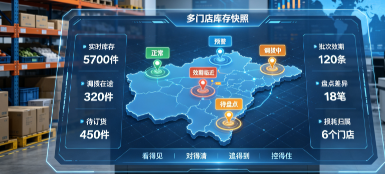 连锁超市进销存系统：多门店库存与调拨的集中管控