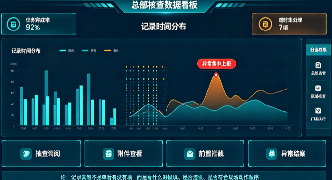 食安监管系统：门店执行记录的总部核查方式