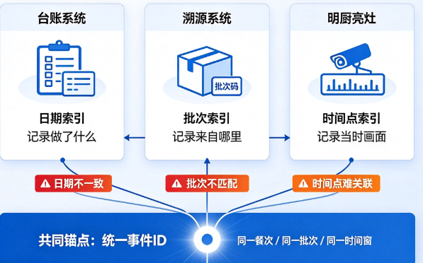 食堂多系统对接方案：台账、溯源与明厨亮灶