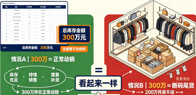 压货压在哪个码上？服装进销存系统按库龄与尺码排序