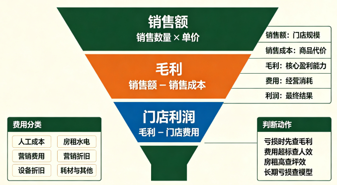 单店盈亏怎么算？连锁门店利润核算把费用分摊到每家店