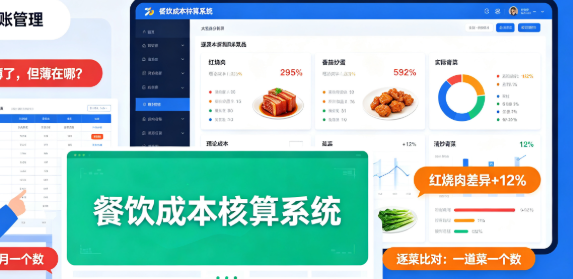 餐饮成本核算系统：理论成本与实际成本的逐菜比对
